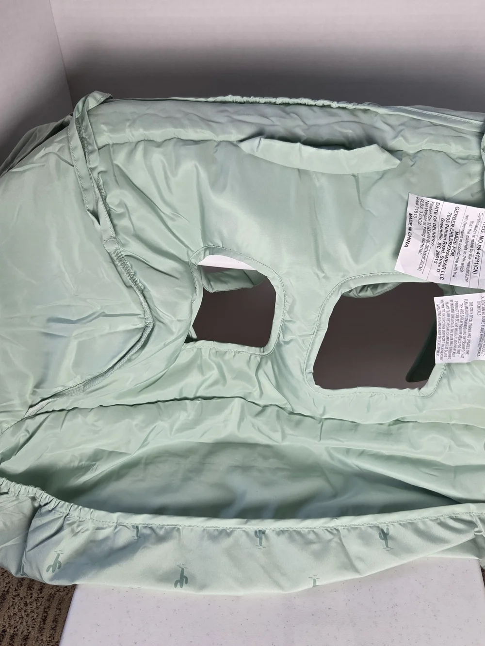 Gerber Mint Green Modern Moments Shopping Cart Cover